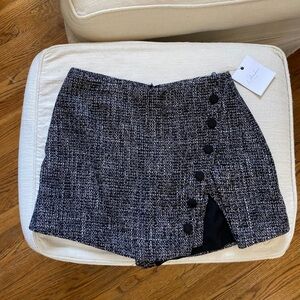 L’Academie Revolve Black Tweed Mini Skirt/Skort
